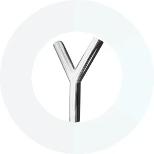 Conector para Mangueira de Silicone em Y Inox